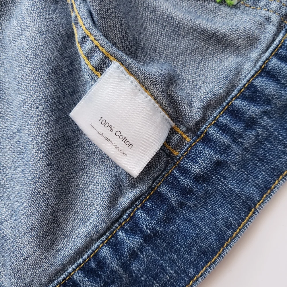 Hanna Andersson 100 / 4 Floral Embroidered Classic Jean Denim Jacket